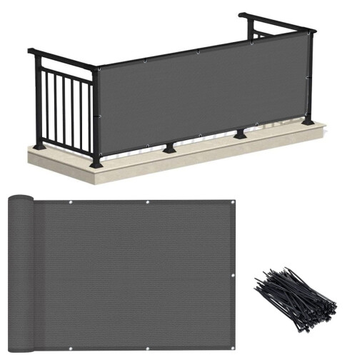 Εξωτερική οθόνη απορρήτου από ανθρακί HDPE 10ft x 3ft
