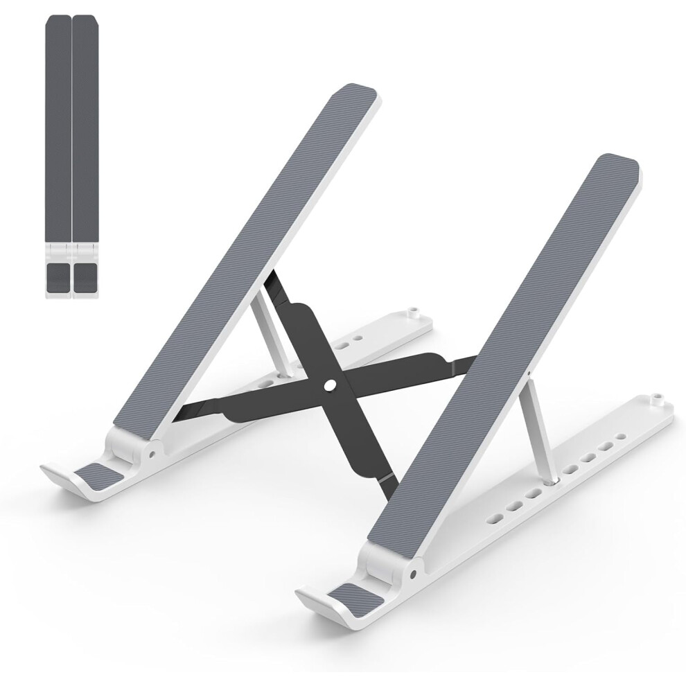 Adjustable Laptop Stand For 10-15.6Â Laptops & Tablets, Abs+Silicone, Foldable, Ventilated, Portable, Black 9313598105196
