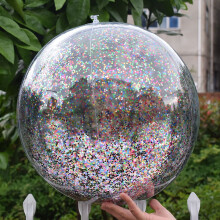 Sequins Beach Balls Pool Toy Balls 16 Inch Inflatable Clear Beach Ball Swimming Pool Water Beach Toys Outdoor Summer Party Favors for Kids Adults