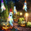 Αντιανεμικά φαντάσματα για το Halloween με καπέλα μάγισσας και φώτα LED4 7