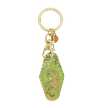 Capricorn Retro Zodiac Keychain – Motel Style Pendant for Women, Car Key & Purse Charm, Compatible with Capricorn