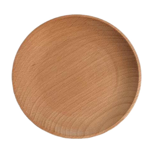 Plateau de service rond en bois d'acacia 30 cm
