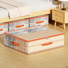 Underbed Storage Bags – 5 Sizes, Transparent PVC + Thickened Cationic Fabric, for Clothes/Toys/Sundries, Easy Clean