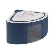 Waterproof Fan-Shaped Corner Storage Box, 20x16x14", Thick Oxford Fabric, Collapsible with Handles – Compatible with Home & Kids Storage