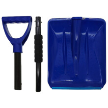 Snow Shovel for Driveway & Garage – D-Grip, Aluminum Strip, 31.5", Large Capacity, Compatible with Home/Garden/Camping