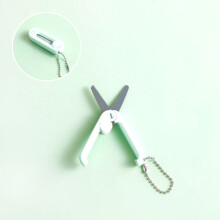 Mini Folding Scissors with Keychain, Portable Retractable Pocket Scissors for Crafting & Scrapbooking, Stainless Steel, compatible with Sharp