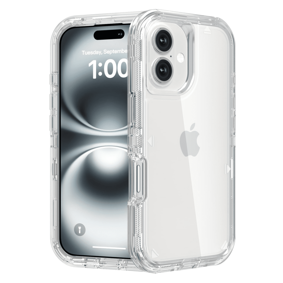 Fu1999 Iphone 16 Plus Case – Heavy Duty Shockproof, Anti-Drop, Dual-Layer Transparent Cover, Compatible With Iphone 16 Plus (6.7") 9496895146199