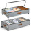 CNF Under Bed Storage with Wheels, 2 Pack Rolling Bins with Adjustable Dividers & Clear Window, Grey 1