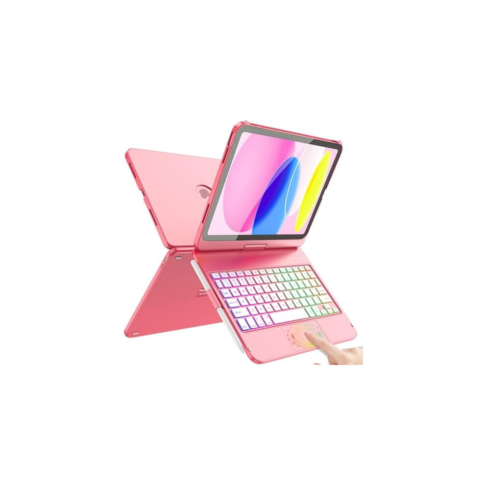 Backlit Touch Keyboard Case With 360 Rotate & Multi-Touch Trackpad, Compatible With Ipad 10Th Gen (2022) & 11Th Gen (2025) 9496895146175