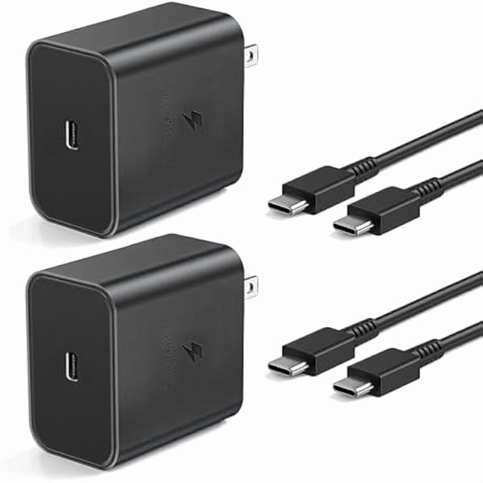 2Pack 45W Usb-C Super Fast Charger With 5Ft Cable, Compatible With Samsung Galaxy S23 Ultra/S22 Ultra/S23+/S22+/S22/S21/Note 10+/20/Tab S8+/S7+ 9496895145673