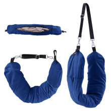 Reiskussenhoes voor in de nek met opbergtas voor kleding