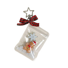 Porte-clés bonhomme en pain d'épice vintage, breloque rétro pour téléphone ou sac, accessoire de Noël pour les fêtes, cadeau pour les amis et