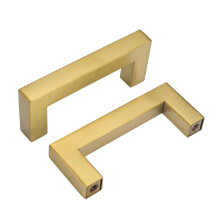 10 Pack Square Gold Cabinet Pulls Brushed Nickel Cabinet Handles Kitchen Cabinet Handles Drawer Handles 3inch Hole Centers