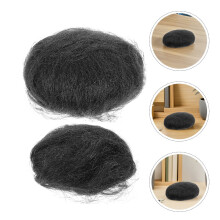 Presilhas para extensão de coque Chignon, pretas, 4 peças