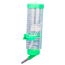 Lekvrije drinkfles voor kleine dieren met roestvrijstalen tuit en transparant reservoir, geschikt voor hamsters, konijnen, cavia's, fretten en