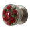 Deurknop van hars met retro bloemendesign, transparant, 1 stuk 8