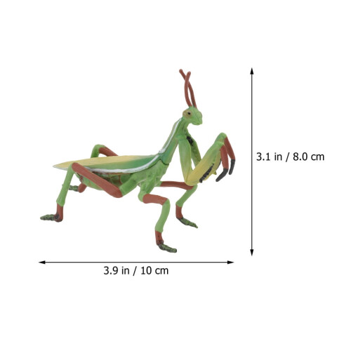 Groene plastic bidsprinkhaanfiguur (1 stuk) 1