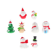 Set di decorazioni a forma di pupazzo di neve in resina, 8 pezzi