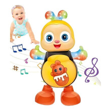 Dansende bie musikklys babyleker, barn, 20 cm x 10 cm, plast, ny