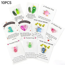 Pocket Hug Cards, 10/30/50pcs Mini Motivational Cards with Tokens – Inspirational Greeting Cards for Anxiety Relief & Encouragement Gifts