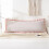 Almofada de corpo reversível bege e rosa, 50,8 x 137,2 cm (20 x 54 polegadas) 1