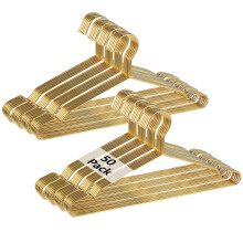 Goldene Kleiderbügel aus Edelstahl, 50 Stück
