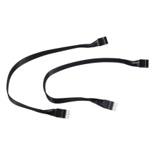Quaqdae2Pcs Cable de extensión de audio HD para placa base de 9 pines macho a hembra para PC DIY Negro 30CM