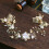 Gylden dobbeltendet brudehårkam 5
