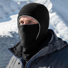 Herren-Sturmhaube, 2-in-1-Windschutz, Thermokapuze und Nackenwärmer, fleecegefütterte Gesichtsmaske zum Skifahren, Snowboarden und Motorradfahren