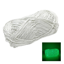 Hilo fosforescente de 50 g (54 yardas), hilo luminoso de grosor fino para ganchillo, punto y manualidades. Compatible con herramientas estándar de