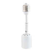 E27-pæreholder i keramisk materiale, uttrekkbar, roterbar adapter