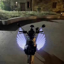 (White) 2Pcs Motorcycle LED Underbody Light Projector Ghost Angel Wings Light Motorcycle Modification LED Decoration Lights