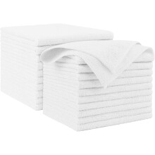 Lot de 50 chiffons de nettoyage en microfibre, 30 x 30 cm, absorbants, pour voitures, SUV, fenêtres, cuisine et maison – Compatibles avec toutes