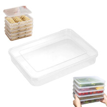 Recipiente pentru depozitarea alimentelor cu capac, 1,5 l, stivuibile, potrivite pentru congelator