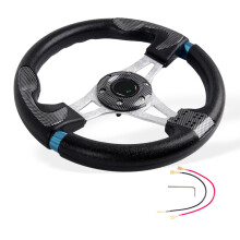 Aluminum Frame Ergonomic Sport Styles 13 Inch Steering Wheel Fit for Vehicle Upgrade Comfortable Grip