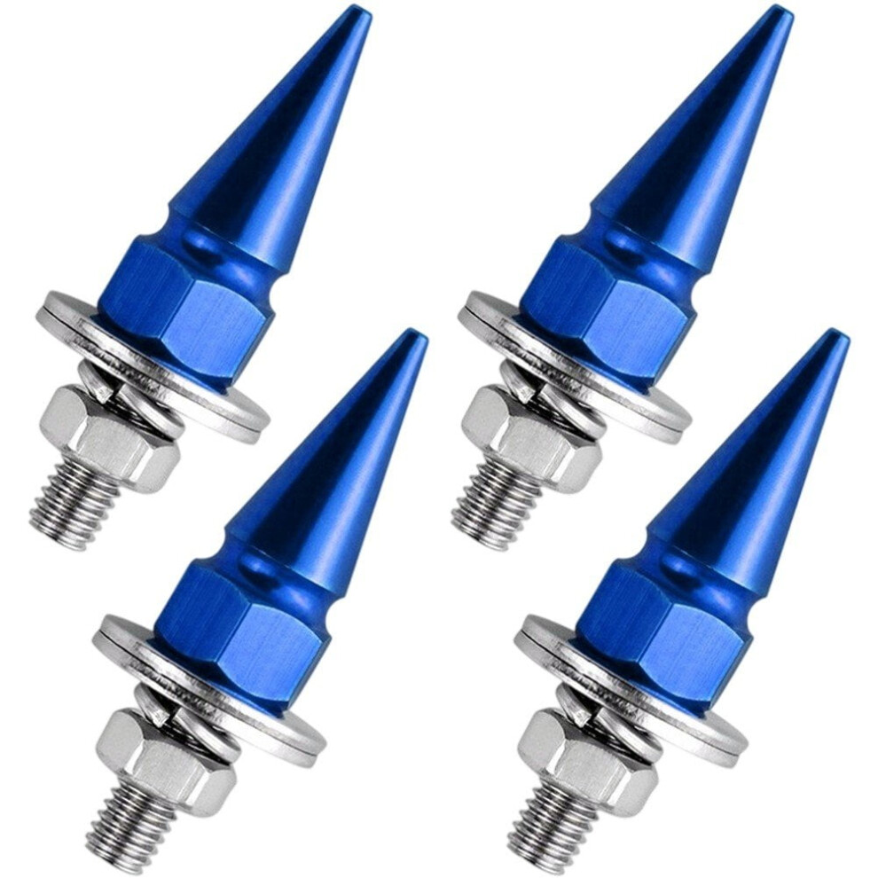 4Pcs M6 Threaded Tips Screw Aluminium Alloy Bolts Car Modified Fasteners M6 Spike Fasteners For Universal License Plate 9329345237850