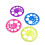 360 Circular Protractor & Circle Template Set (4pcs, 4.52", Random Colors) – Compatible with Drafting & Drawing 1