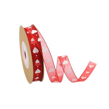 Organza Cuore Nastro Matrimonio Regalo Natale Lavorazione a mano Fai da te Neve Filato Decorazioni Festa di compleanno Decorazioni San Valentino