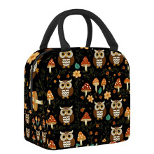 Borsa termica per il pranzo Owl Forest Mushroom