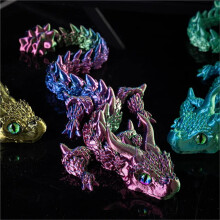 Figura de dragón impresa en 3D – 30 cm y 38 cm, con múltiples articulaciones, 1 unidad.
