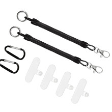 Cordão retrátil elástico para celular com patches