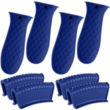 Set de suporturi pentru oale din silicon, albastru marin, 8 bucăți