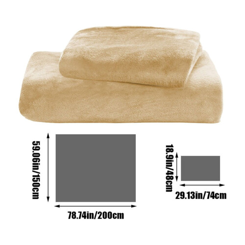 Samettinen flanellifleece-lakanasetti, polyesteriä, 4 osaa 1