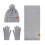 Set da donna composto da cappello, sciarpa e guanti in lana 1