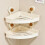 Étagère d'angle de douche avec ventouse et système d'évacuation 1