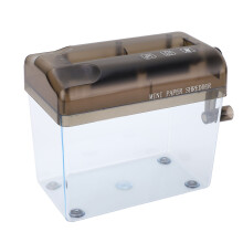 Mini Trituratore a Mano per Documenti A6, Nero, Larghezza di Taglio di 3 mm