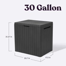 Resin Outdoor Storage Box Patio Side Table 1pc