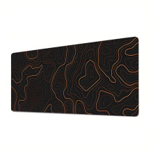 Alfombrilla de ratón para juegos extragrande, color naranja topográfico.