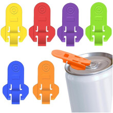 Ouvre-canette coloré 6 pièces avec anneau en plastique