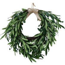 Couronne de feuilles d'olivier en forme de cœur, 56 cm (22 pouces)